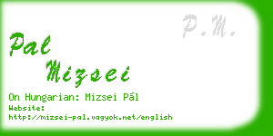 pal mizsei business card