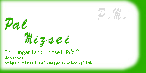 pal mizsei business card